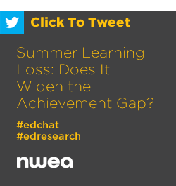 推文：夏季学习损失：它是否扩大了成就差距？https://ctt.ac/160dy+ #edchat #edresearch.