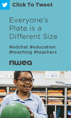 推特:每个人的盘子大小不同https://ctt.ec/2DB1K+ #edchat #教育#教学#教师